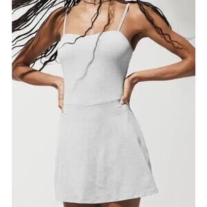 alo yoga | courtside tennis alosoft grey mini sports dress womens sz XS